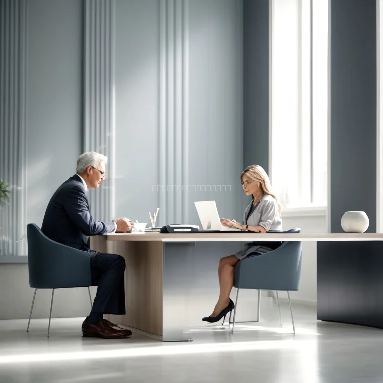 Senior lawyer consulting with elderly client