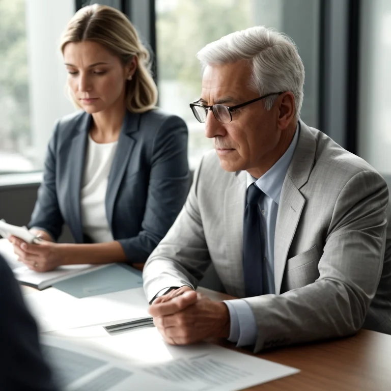 Group of seniors in a legal advice session